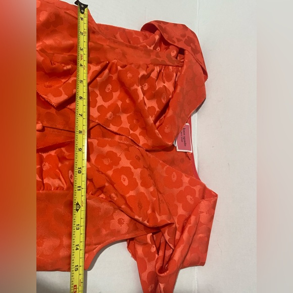 Kate Spade Rambutan Poppy Field Jacquard Dress-Size:4-in bright orange - Picture 13 of 14